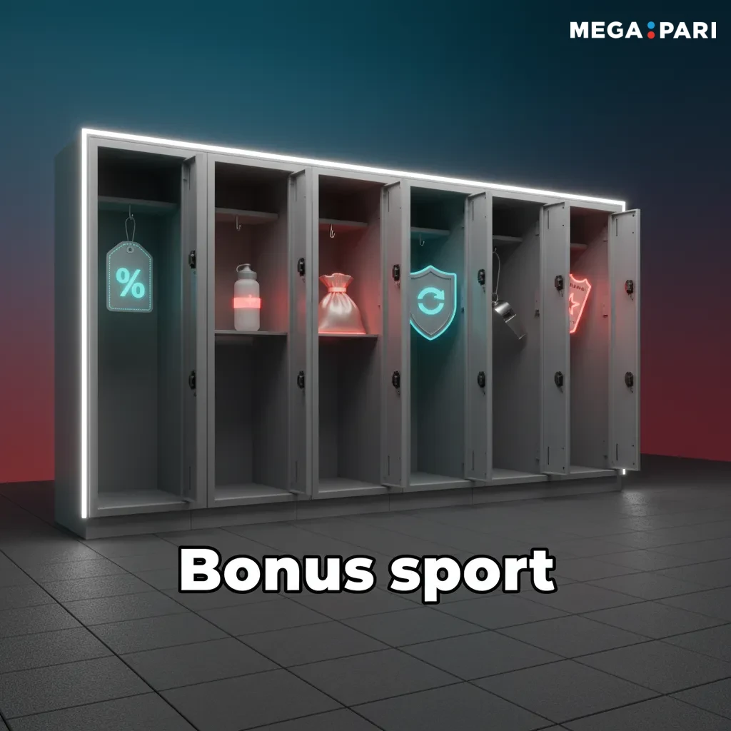 Bannière Bonus sport: combinés à cotes et gains boostés, cashback hebdo, paris gratuits événementiels.