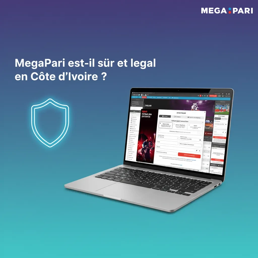 Infographie: MegaPari est-il sûr et légal en Côte d'Ivoire ? Licence Curaçao, SSL, KYC, majeurs uniquement.