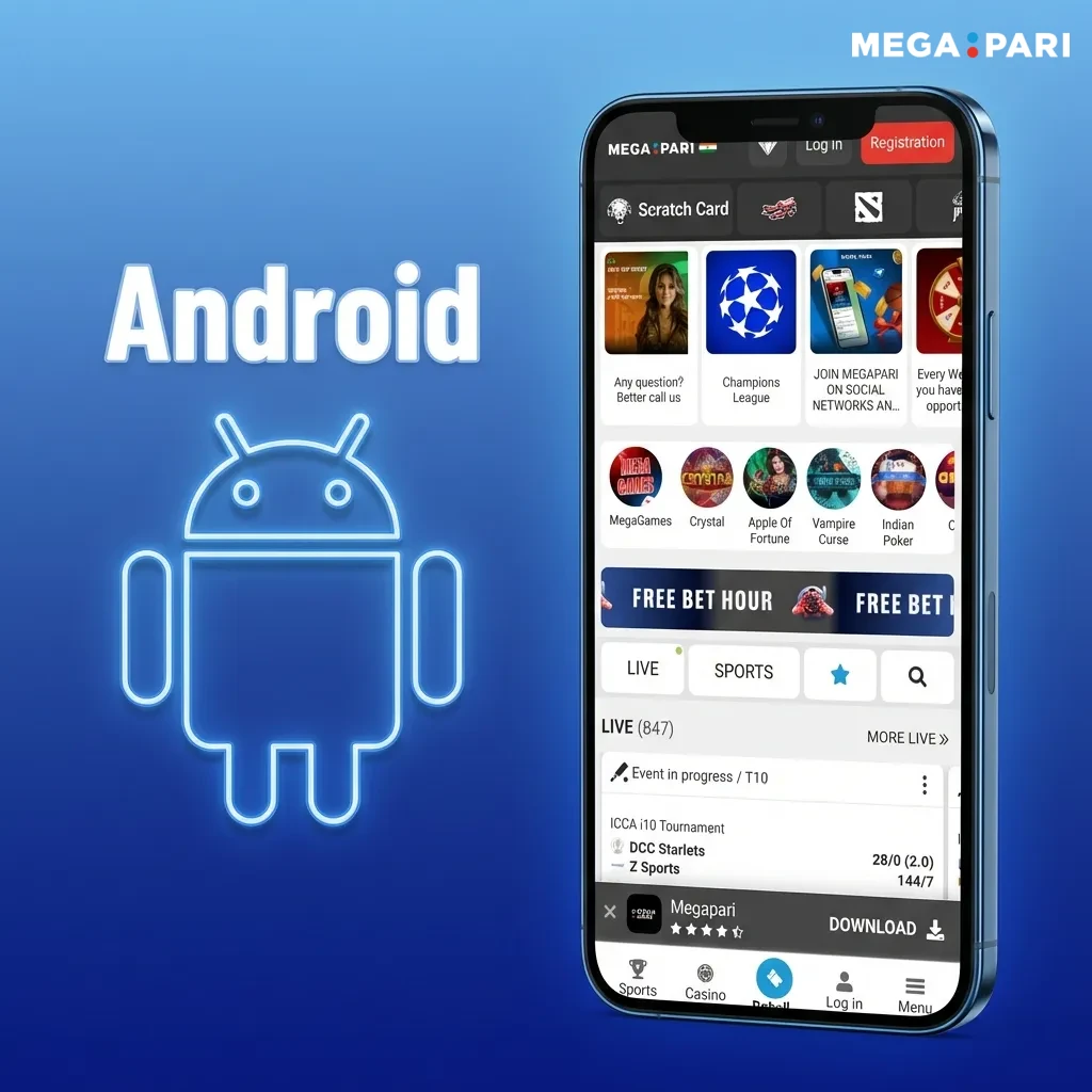 Android app installation guide showing steps to download APK file and set up betting on smartphone